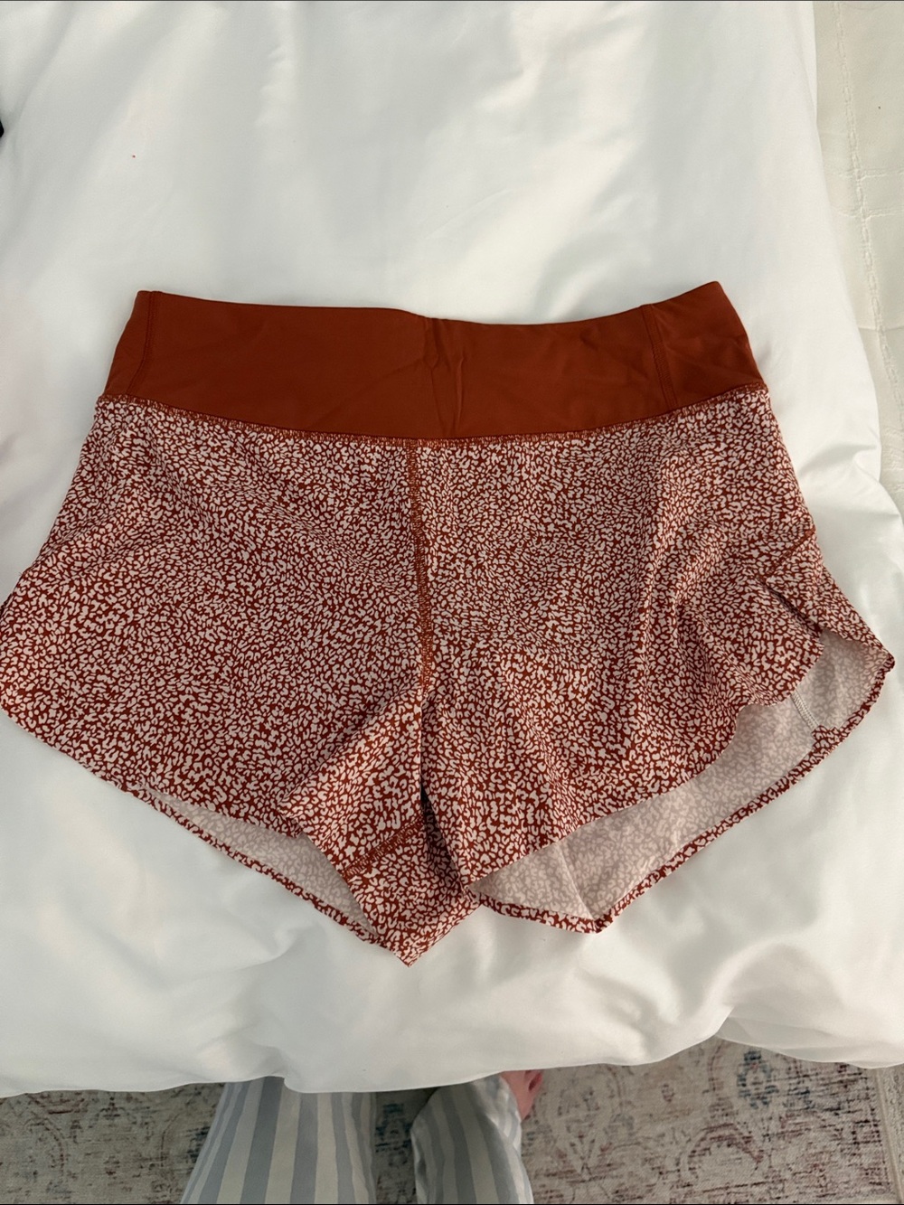 Athleta Rust Printed Athletic Shorts